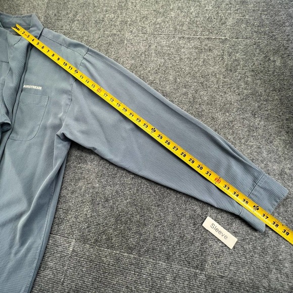 Tri-Mountain Airstream Shirt Mens XL Blue Check Long Sleeve Embroidered Logo - Picture 10 of 11